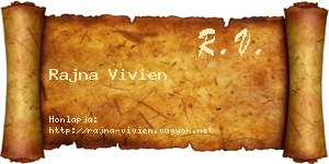 Rajna Vivien névjegykártya